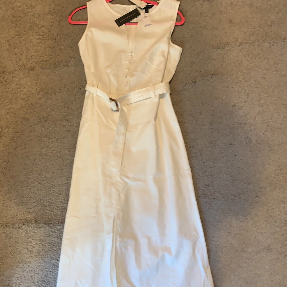 Brand New w tags Banana Republic creme linen long dress